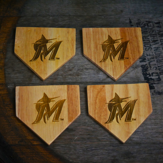 Miami Marlins "M" Dugout Mug® | Wood Coaster