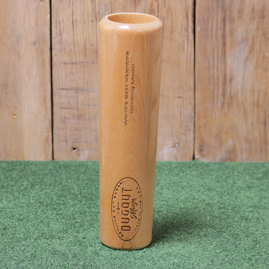 World's Best Valentine Drinking Model Dugout Mug® | Baseball Bat Mug
