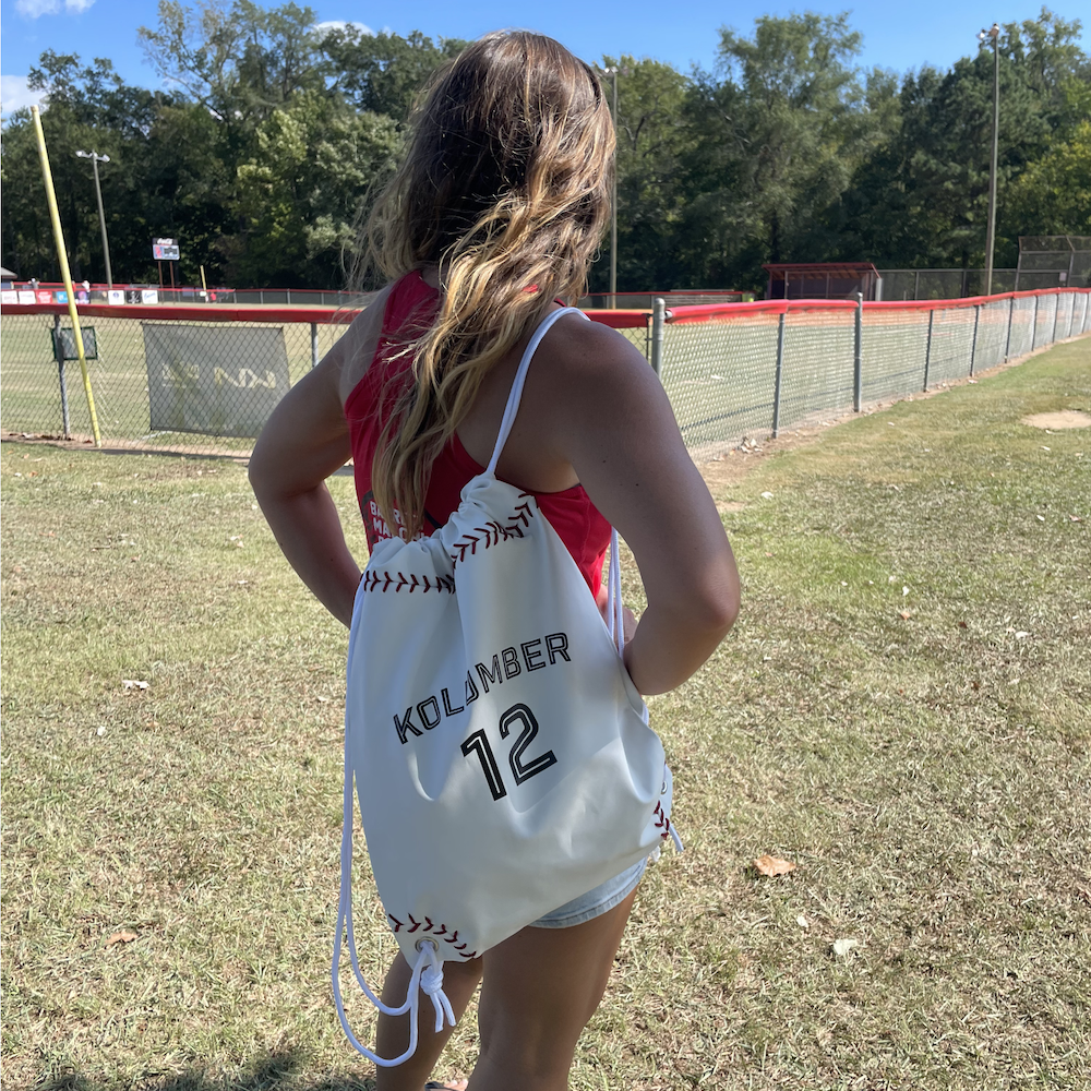 Custom Baseball Drawstring Bag | Dugout Mugs®