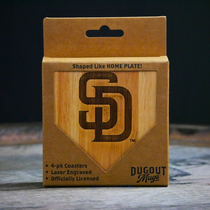 San Diego Padres "SD" Dugout Mug® | Wood Coaster