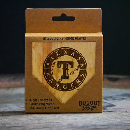 Texas Rangers Dugout Mug® | Wood Coaster
