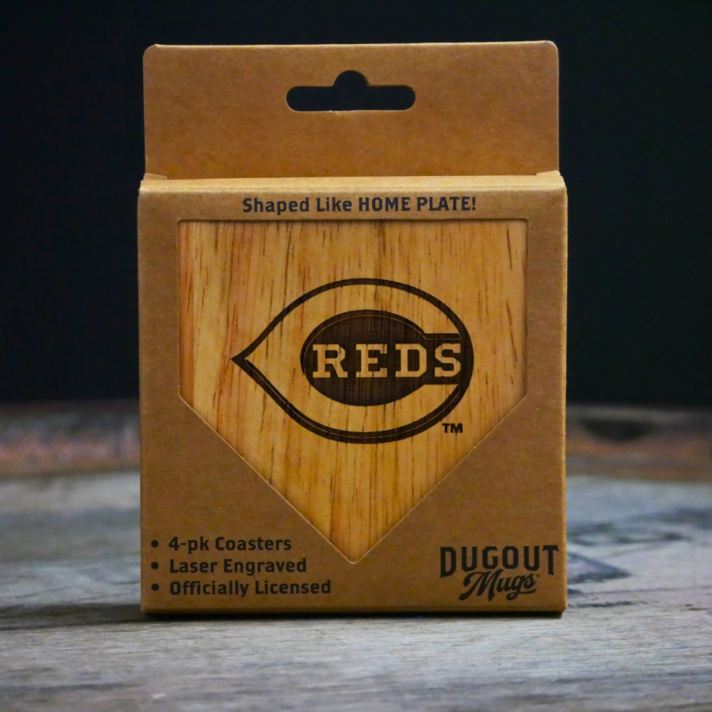 Cincinnati Reds Dugout Mug® | Wood Coaster
