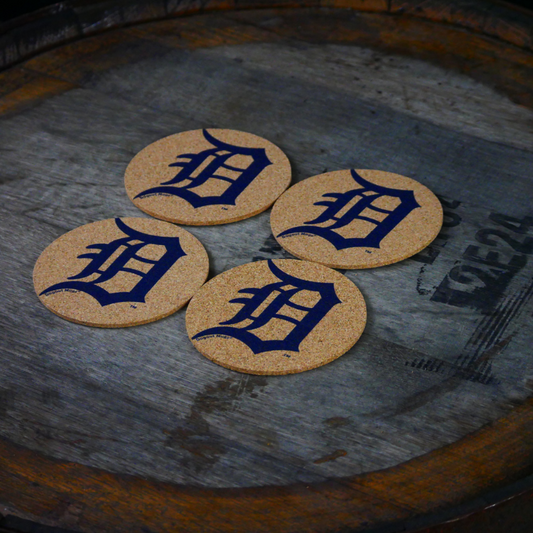Detroit Tigers "D" Dugout Mugs® Cork Coasters