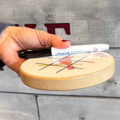 Tampa Bay Rays Portable Dry Erase Game Board - 6.5" Double-Sided Wooden Tic Tac Toe Travel Set with Marker & Bag