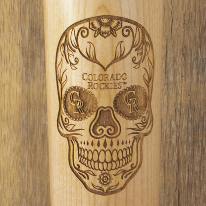 Colorado Rockies Sugar Skull Baseball Bat Mug Details