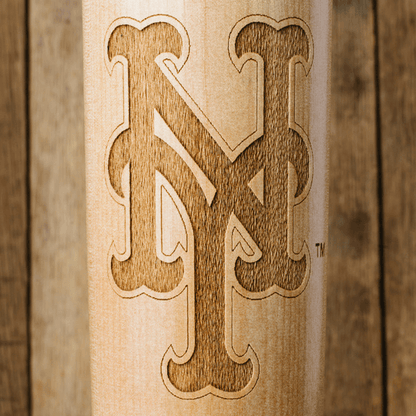 baseball bat mug New York Mets NY close up