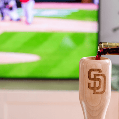 baseball bat wine glass San Diego Padres SD game day pour
